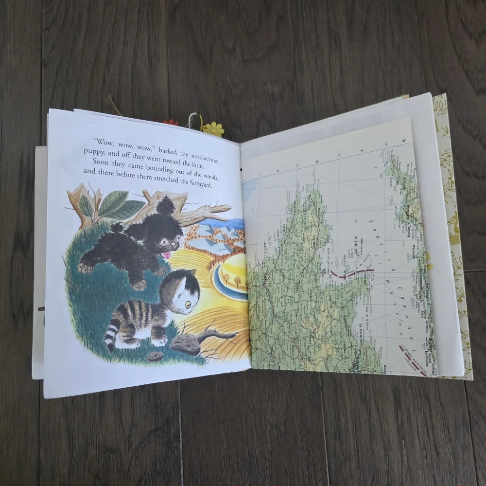 Little Golden Book The Shy Little Kitten Handmade Junk Journal + Original Book